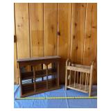 Wood mirrored hanging shelf 19 w x 6 l x 15