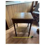 Wood table with drawer 20 w 16 l x 29 tall