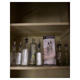 Glass conditioner bottles and decorated bottles