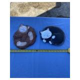 Two resin cat hanging signs