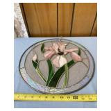 Beautiful flower stained glass hanging sun catcher