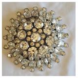 Large Rhinestone Brooch "Unbranded "  3"