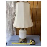 Glass lamp , shade has some tares