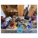 Contents on table with tote and lid