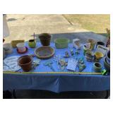 Planters, decor with tote and lid