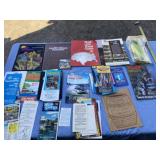 Old brochures of vacation spots