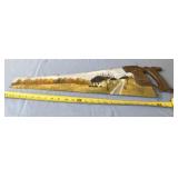 27"  painted hand saw