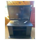 Vizio tv 27"  screen and black tv stand