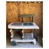 Roll around garden cart. Plastic broke on bottom