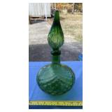 Empoli Italy Green Optic Squat Genie bottle