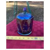 Indiana Glass Harvest Grape Blue Carnival Glass