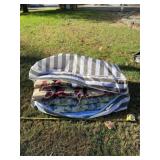 Zip up patio seat cushion holder and four seat