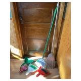 Brooms, Swiffer mop and dust pans