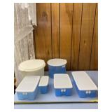 Tupperware cake pan and containers with lids