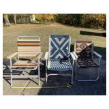 Three lawn chairs