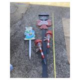 Christmas solar lights, light up yard sign and