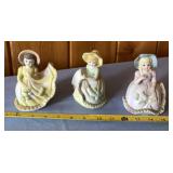 Vintage ceramic bell figurines