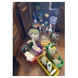 Contents of under sink cabinet