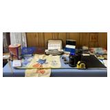 Maps, flashlight, lanterns, extension cord and