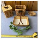 Baskets and greenery