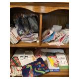 Contents only of cabinet, gift bags, cards for