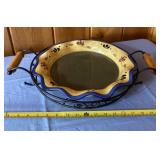 Home & Garden Party tray with black stand