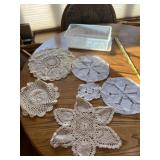 Doilies with tote and lid