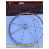 Old small wagon wheel