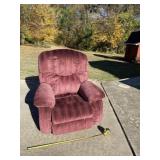 Lazy Boy Burgundy reclining chair. Top