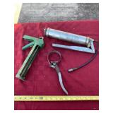 Grease gun, oil filter wrench and caulking gun