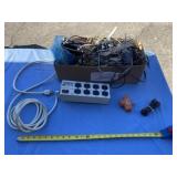 Box  of extension cords, telephone cords and