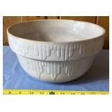Vintage picket fence stoneware bowl with a chip