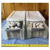 Two Sterlite totes with paint