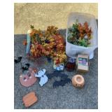 Tote with lid and all fall decor