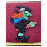 Vintage Halloween melted plastic popcorn art of