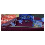 Christmas tablecloth , outdoor projector and