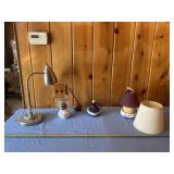 Desk lamp, Lastings Products candle lamp,