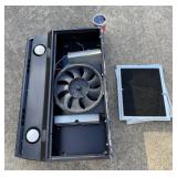 Stove hood and vent with lights measures 30 wide