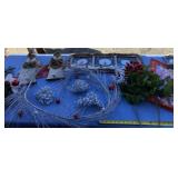 Christmas sign and decorations