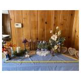 Candle sconces, fall decor, heart pictures frames