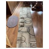 Oval rug and 24 x 88 runner rug
