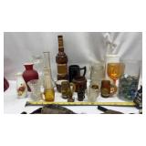 Vases, Amber Glass, Milk Glass, Marigold Glass