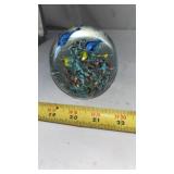 Beautiful Hand Blown Tropical Fish Paperweight