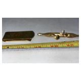 Vtg Masonic Freemasons Tie Clip & Money Clip