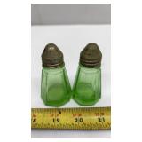 Vintage Uranium Glass Hazel-Atlas Co Salt And