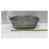 Large Galvanized Oval Wash Tub 21 1/2 inches