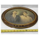 Tiger Wood Framed Ornate Victorian Convex