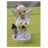 Vintage Napco October Halloween Boy Angel Pumpkin