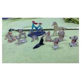 Vintage Crystallite Pets Lucite Elephant, Cat ,