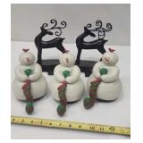 Stocking Fireplace Holders One Broken Bird On Snow